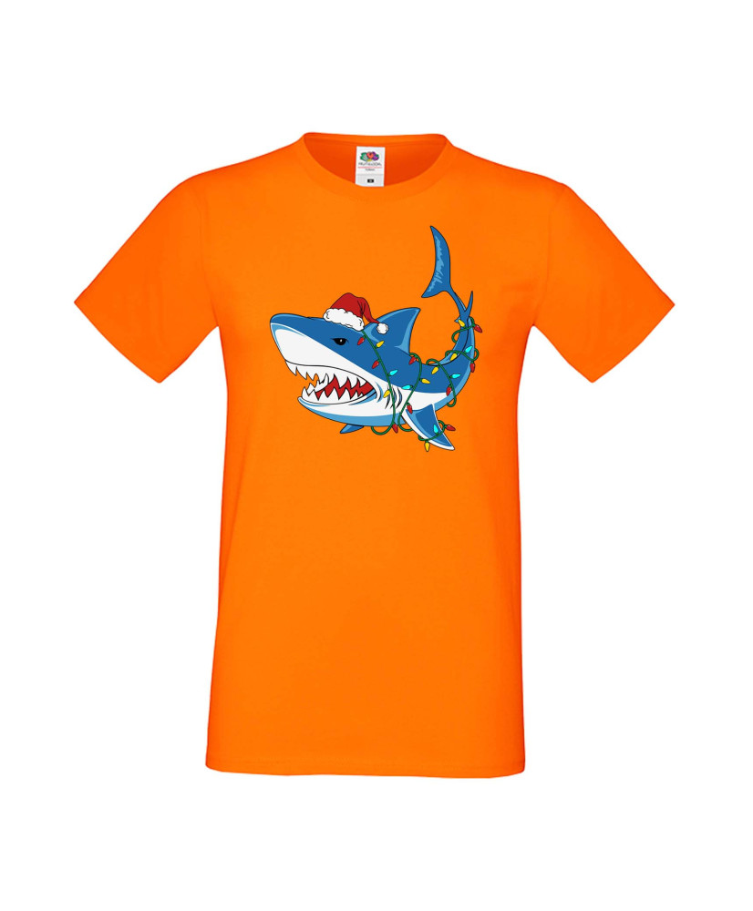 Мъжка Коледна Тениска Подарък За Коледа Нова Година Christmas Shark
