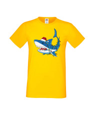 Мъжка Коледна Тениска Подарък За Коледа Нова Година Christmas Shark