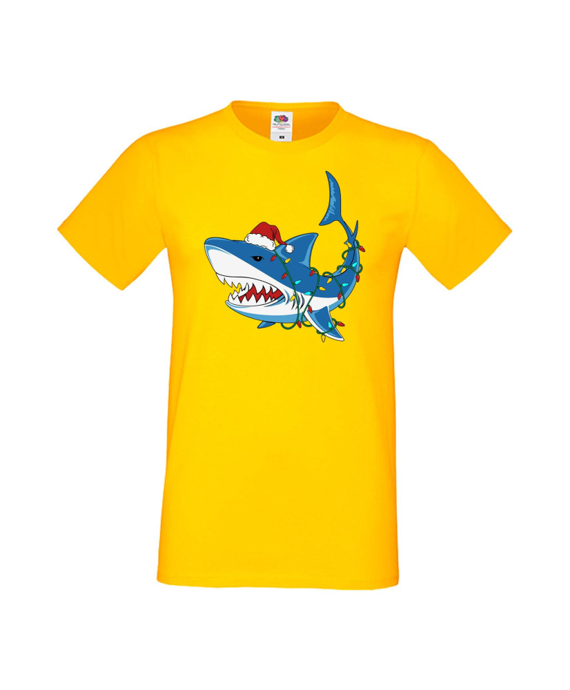Мъжка Коледна Тениска Подарък За Коледа Нова Година Christmas Shark