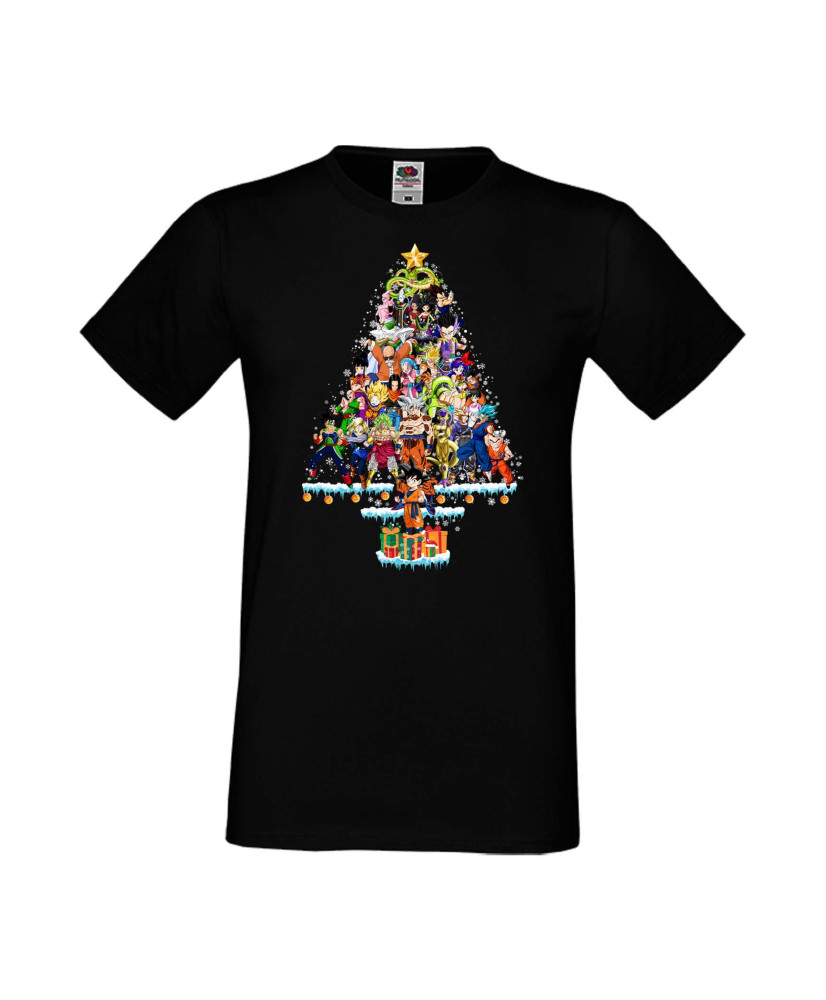 Мъжка Коледна Тениска Подарък За Коледа Нова Година Dragon Ball Z Christmas Tree Мъжка Коледна Тениска Подарък За Коледа Нова Година Dragon Ball Z Christmas Tree