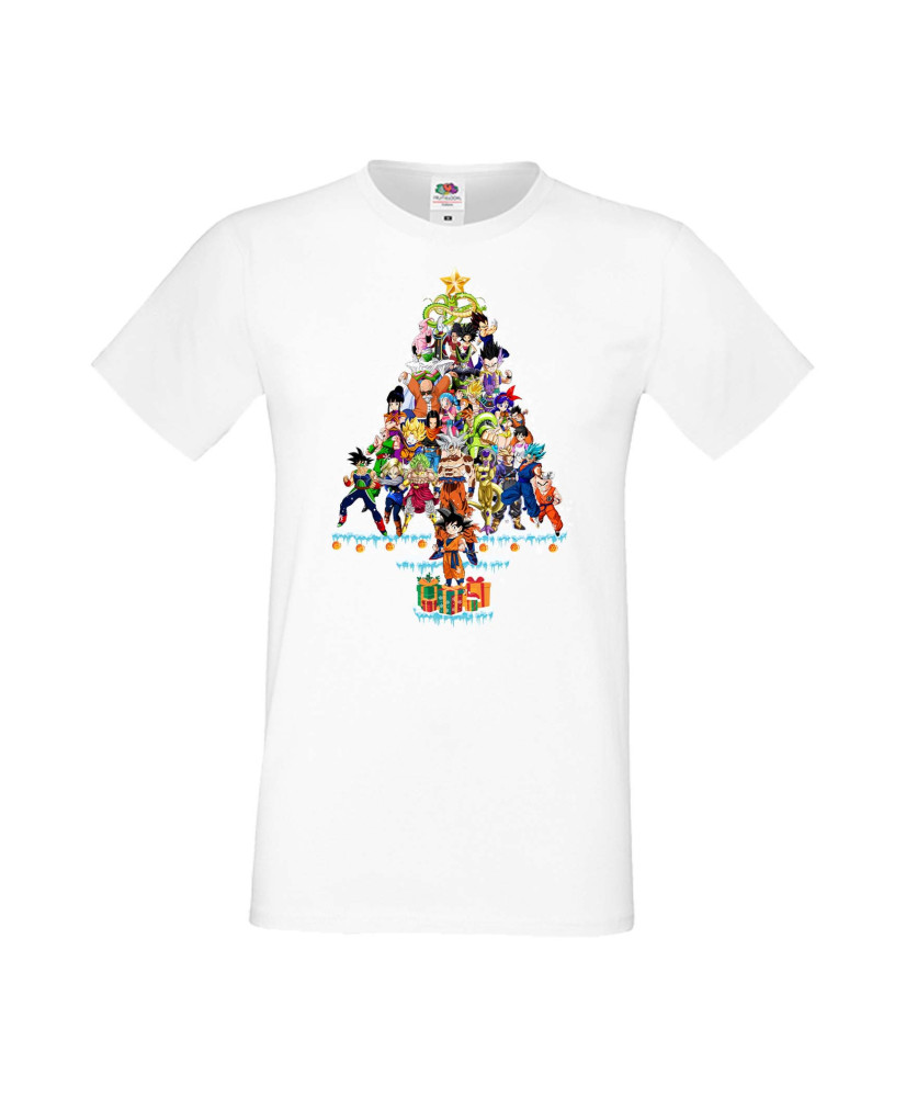 Мъжка Коледна Тениска Подарък За Коледа Нова Година Dragon Ball Z Christmas Tree Мъжка Коледна Тениска Подарък За Коледа Нова Година Dragon Ball Z Christmas Tree