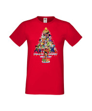 Мъжка Коледна Тениска Подарък За Коледа Нова Година Dragon Ball Z Christmas Tree
