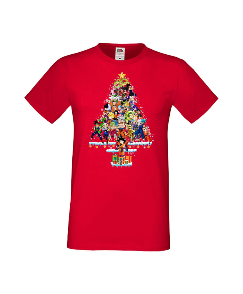 Мъжка Коледна Тениска Подарък За Коледа Нова Година Dragon Ball Z Christmas Tree Мъжка Коледна Тениска Подарък За Коледа Нова Година Dragon Ball Z Christmas Tree