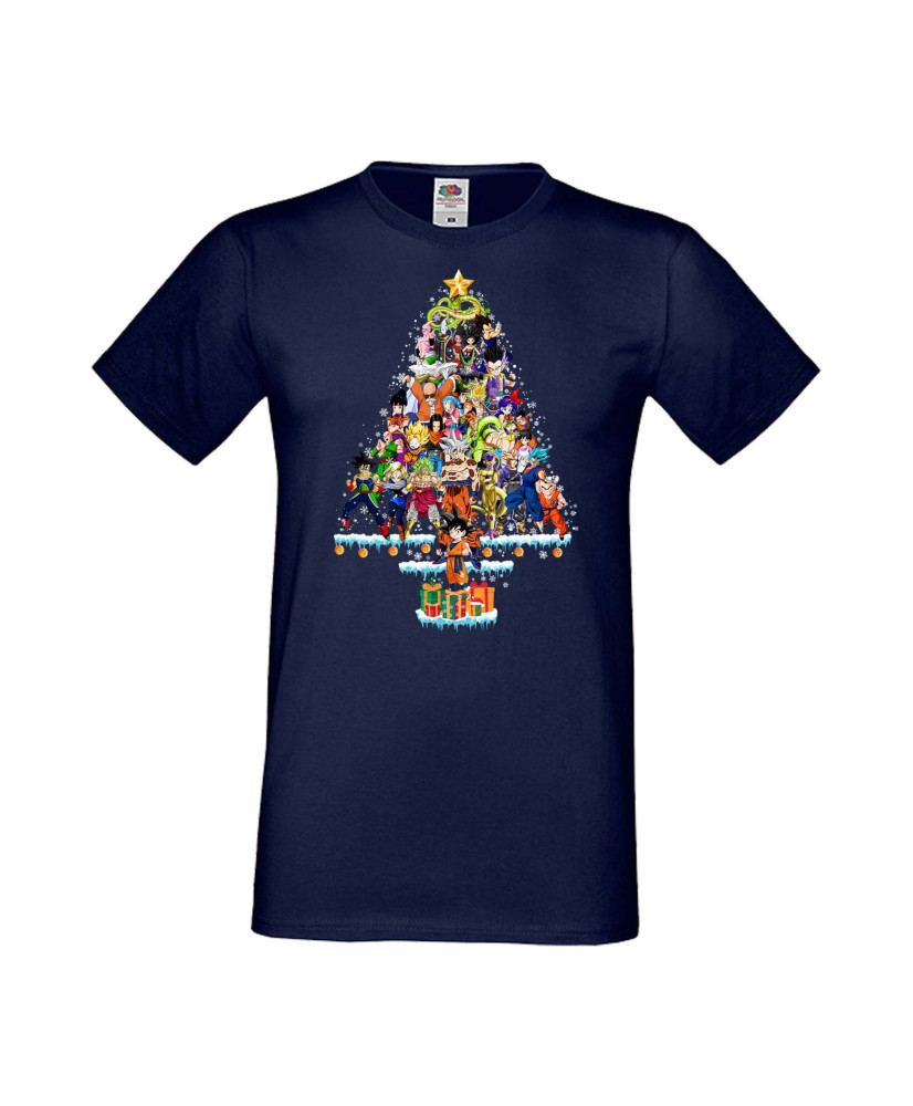 Мъжка Коледна Тениска Подарък За Коледа Нова Година Dragon Ball Z Christmas Tree Мъжка Коледна Тениска Подарък За Коледа Нова Година Dragon Ball Z Christmas Tree