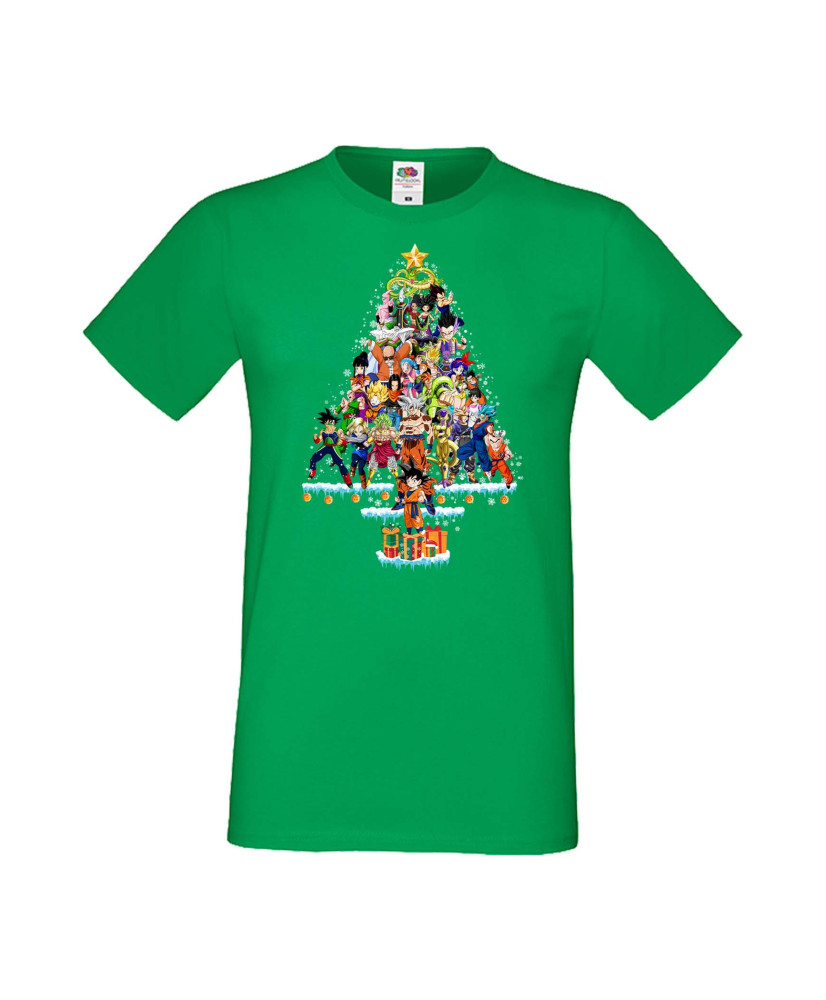 Мъжка Коледна Тениска Подарък За Коледа Нова Година Dragon Ball Z Christmas Tree Мъжка Коледна Тениска Подарък За Коледа Нова Година Dragon Ball Z Christmas Tree