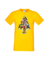 Мъжка Коледна Тениска Подарък За Коледа Нова Година Dragon Ball Z Christmas Tree