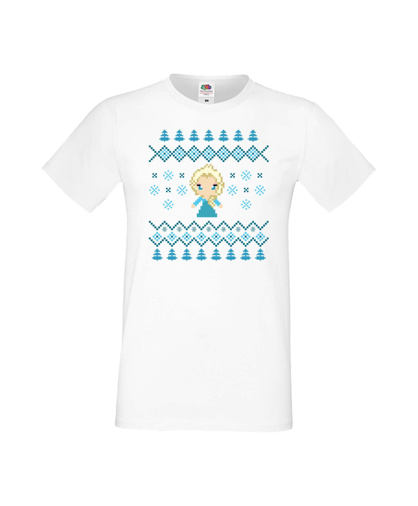 Мъжка Коледна Тениска Подарък За Коледа Нова Година Frozen Elsa Christmas