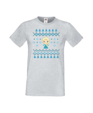 Мъжка Коледна Тениска Подарък За Коледа Нова Година Frozen Elsa Christmas