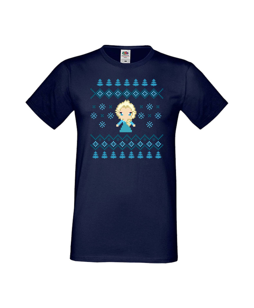 Мъжка Коледна Тениска Подарък За Коледа Нова Година Frozen Elsa Christmas
