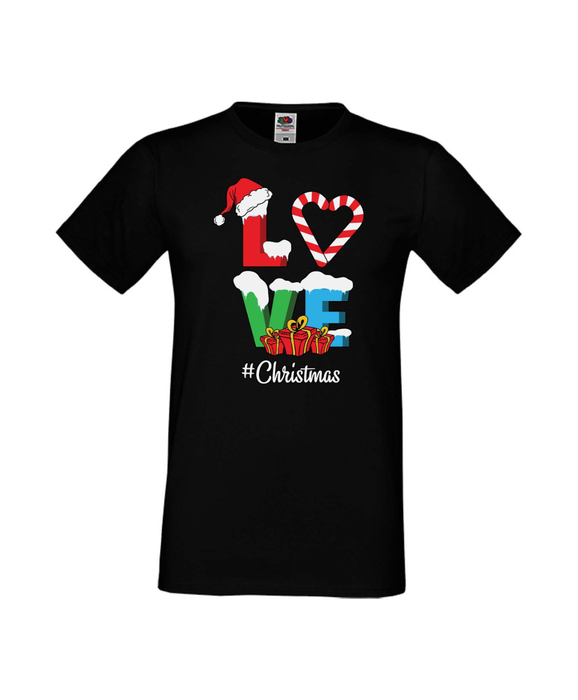 Мъжка Коледна Тениска Подарък За Коледа Нова Година Love Christmas