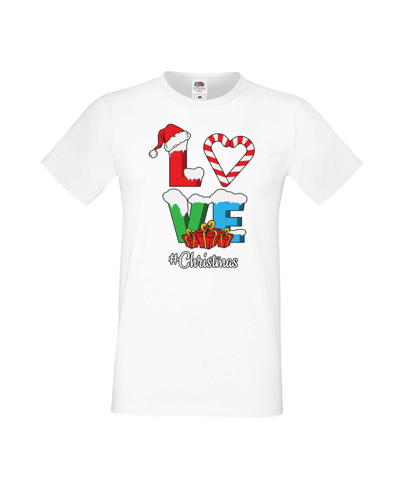 Мъжка Коледна Тениска Подарък За Коледа Нова Година Love Christmas