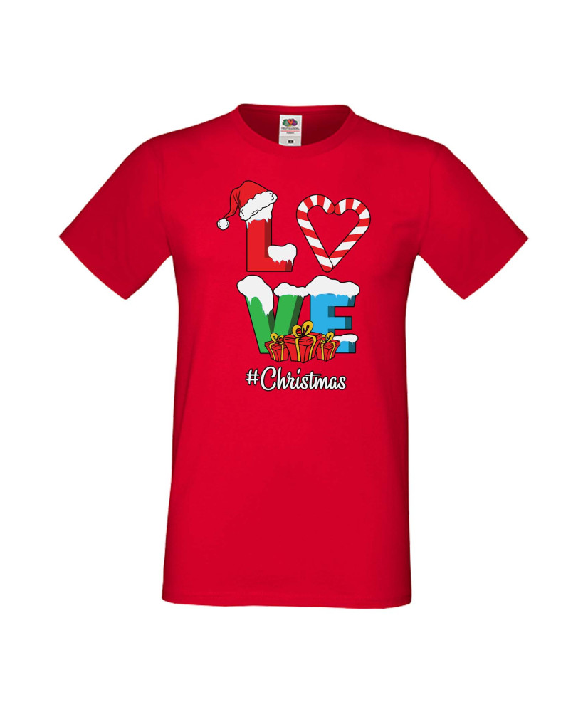 Мъжка Коледна Тениска Подарък За Коледа Нова Година Love Christmas
