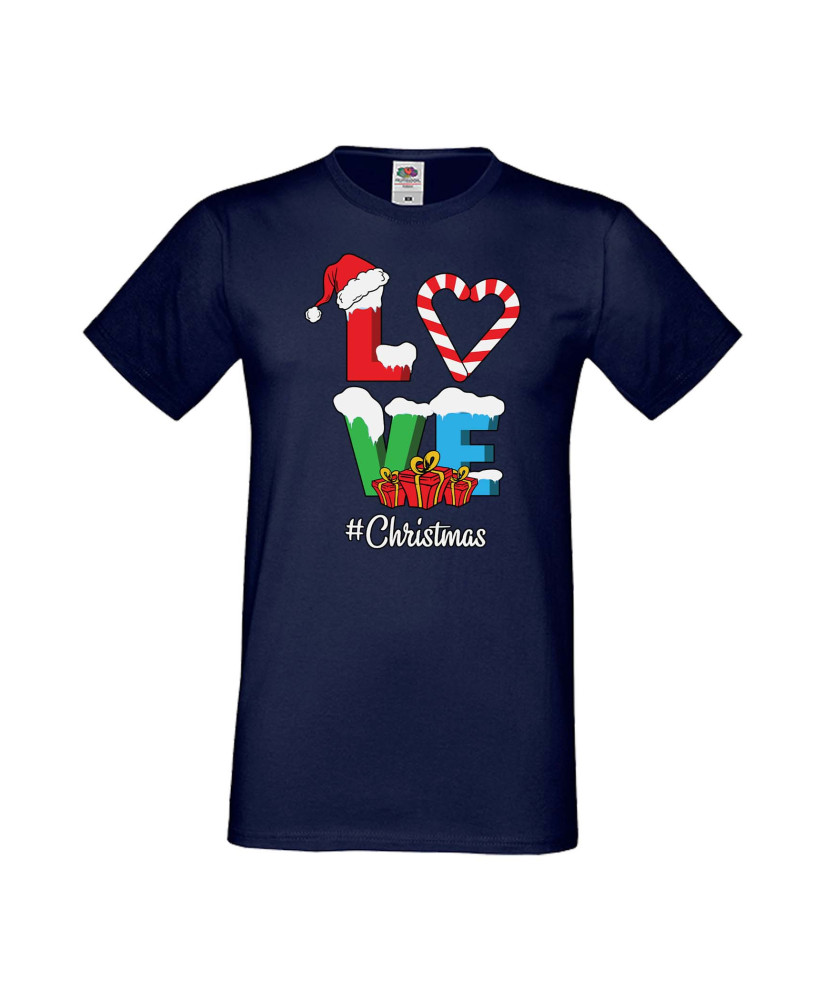 Мъжка Коледна Тениска Подарък За Коледа Нова Година Love Christmas