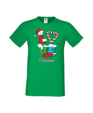 Мъжка Коледна Тениска Подарък За Коледа Нова Година Love Christmas