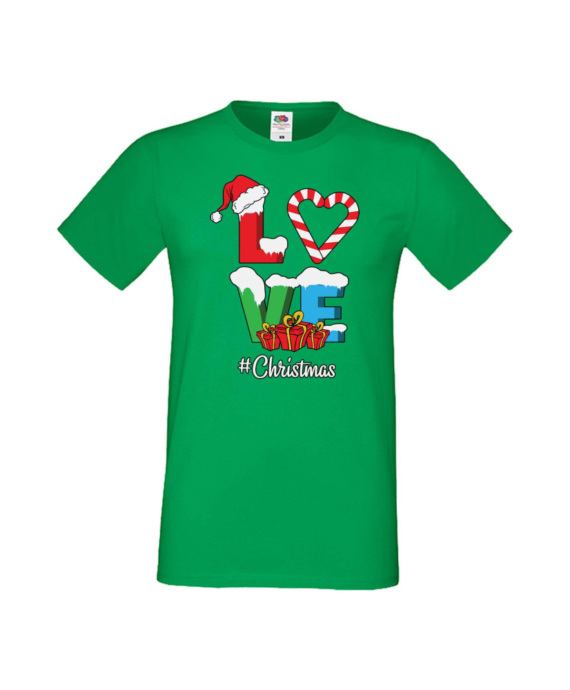 Мъжка Коледна Тениска Подарък За Коледа Нова Година Love Christmas