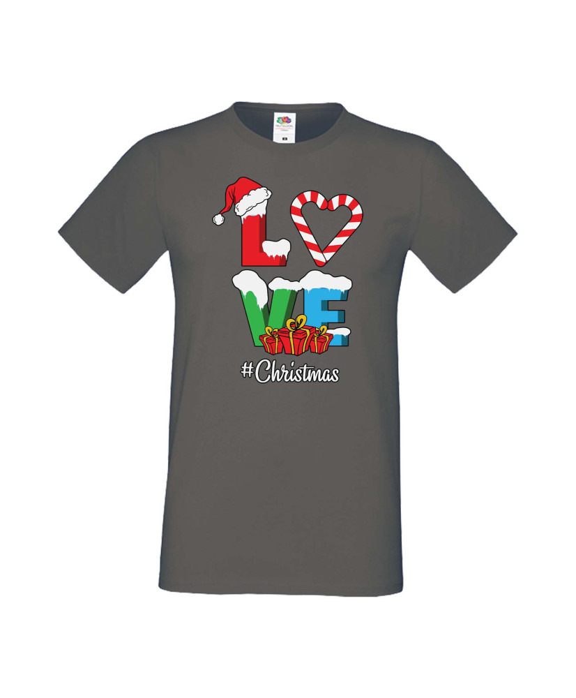 Мъжка Коледна Тениска Подарък За Коледа Нова Година Love Christmas