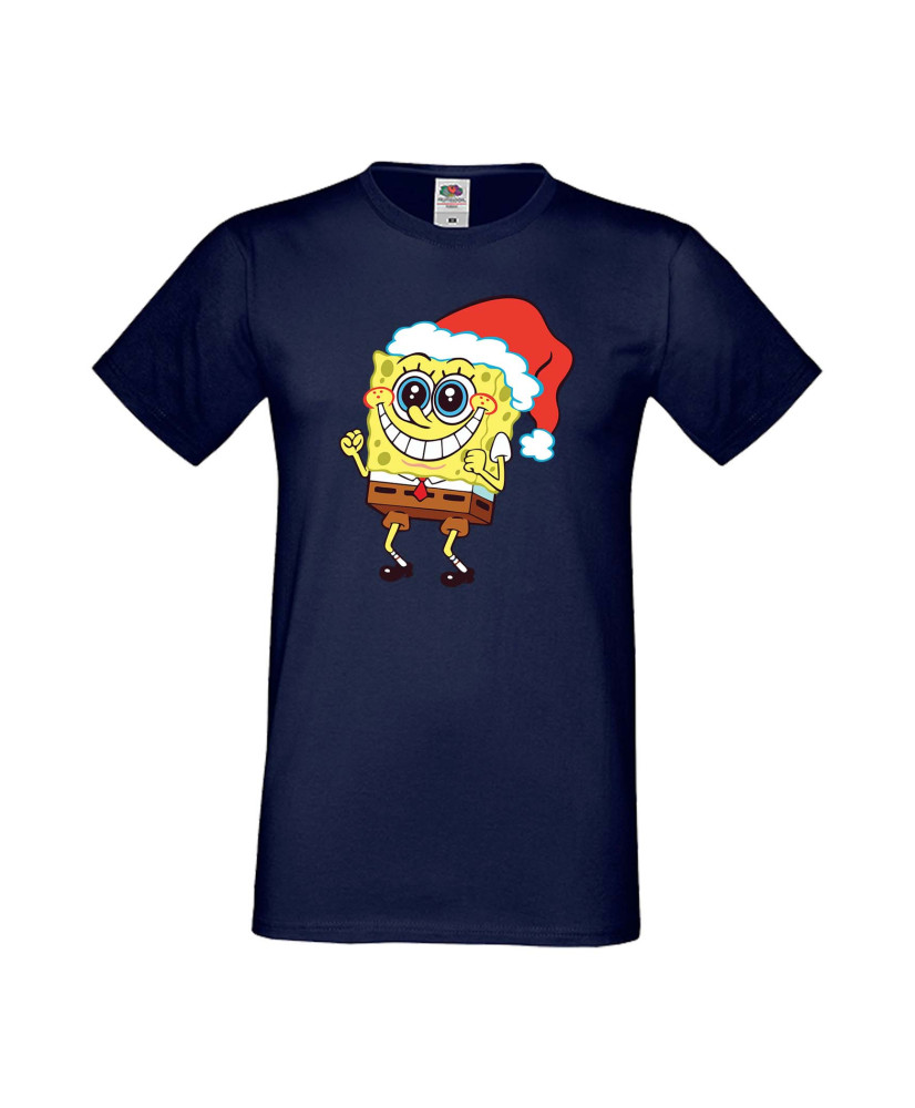 Мъжка Коледна Тениска Подарък За Коледа Нова Година Spongebob Christmas Hat Мъжка Коледна Тениска Подарък За Коледа Нова Година Spongebob Christmas Hat