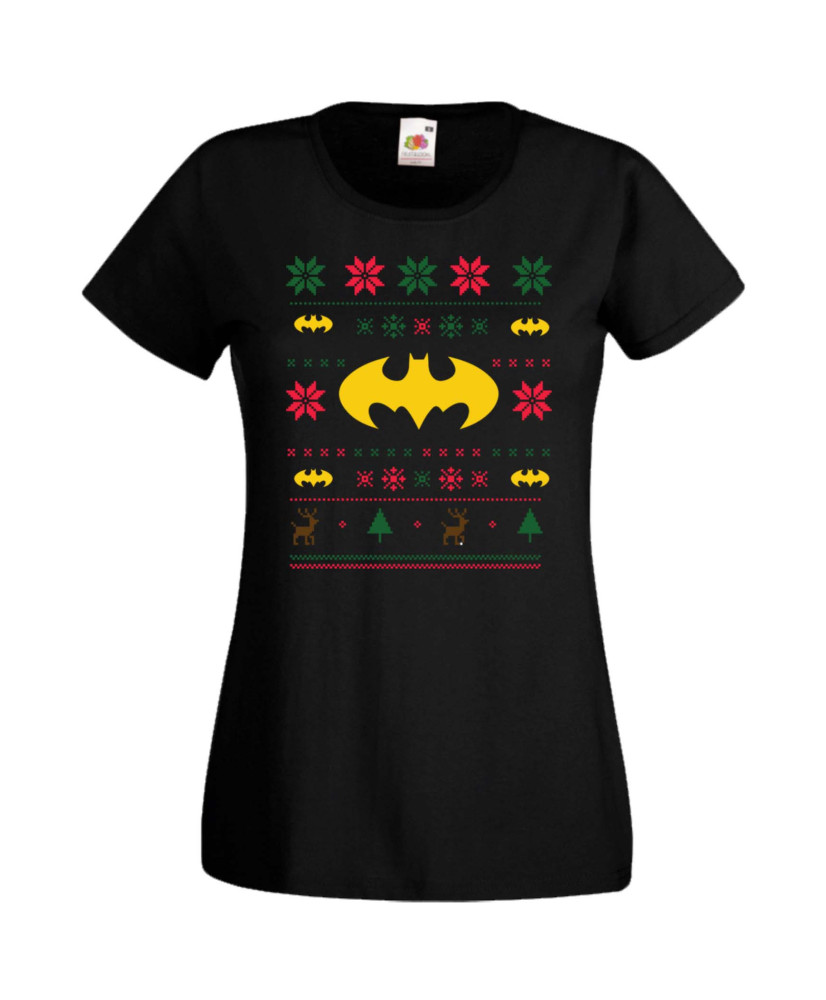 Дамска Коледна Тениска Christmas Holiday Batman Christmas 01 Дамска Коледна Тениска Christmas Holiday Batman Christmas 01