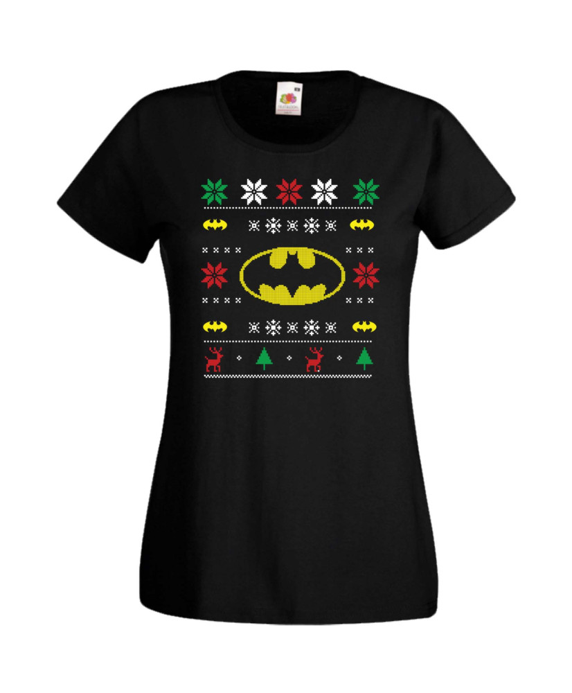 Дамска Коледна Тениска Christmas Holiday Batman Christmas 02 Дамска Коледна Тениска Christmas Holiday Batman Christmas 02