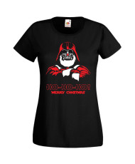 Дамска Коледна Тениска Christmas Holiday Darth Vader Santa