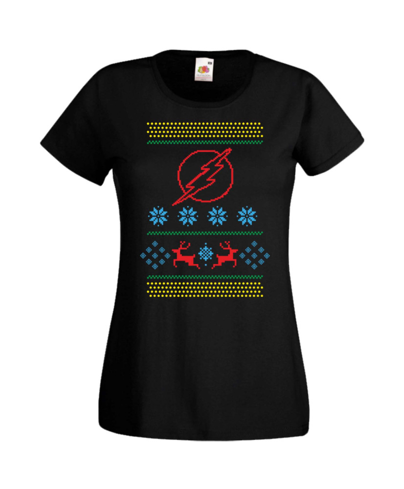 Дамска Коледна Тениска Christmas Holiday Dc The Flash Christmas Дамска Коледна Тениска Christmas Holiday Dc The Flash Christmas