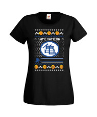 Дамска Коледна Тениска Christmas Holiday Dragon Ball Z Kamehameha