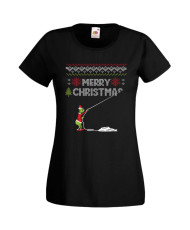 Дамска Коледна Тениска Christmas Holiday Grinch Merry Christmas