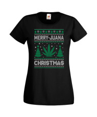 Дамска Коледна Тениска Christmas Holiday Merry Juana Christma
