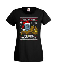 Дамска Коледна Тениска Christmas Holiday Thanos Santa 01