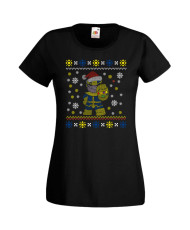 Дамска Коледна Тениска Christmas Holiday Thanos Santa 02