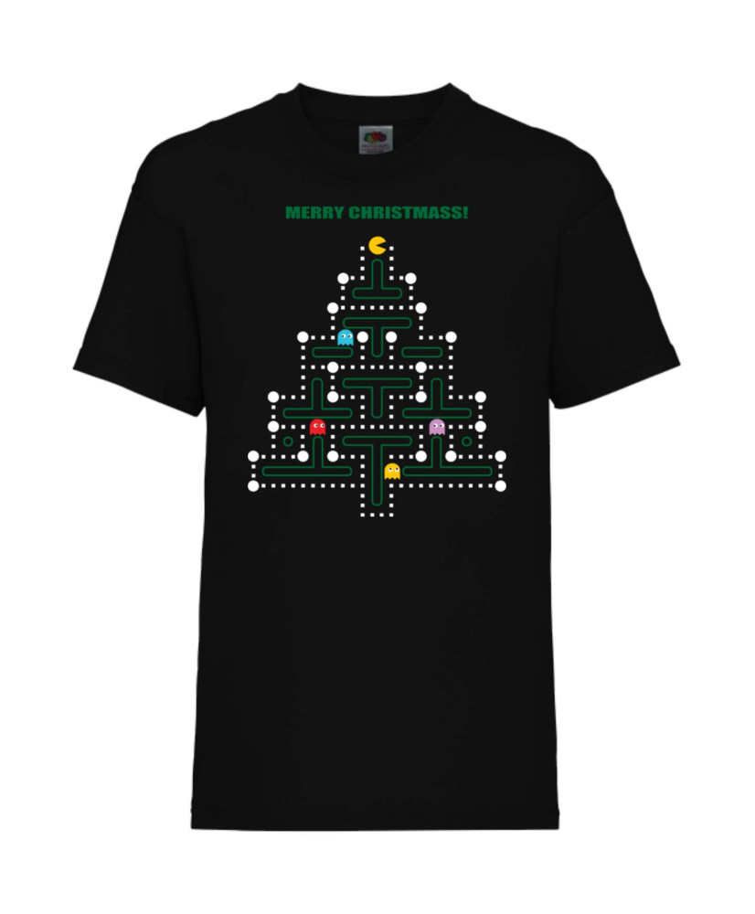 Детска Коледна Тениска Pacman Christmas Tree