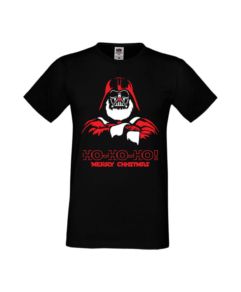 Мъжка Коледна Тениска Christmas Holiday Darth Vader Santa