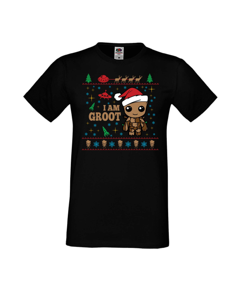Мъжка Коледна Тениска Christmas Holiday Guardians Of The Galaxy Groot Christmas 02