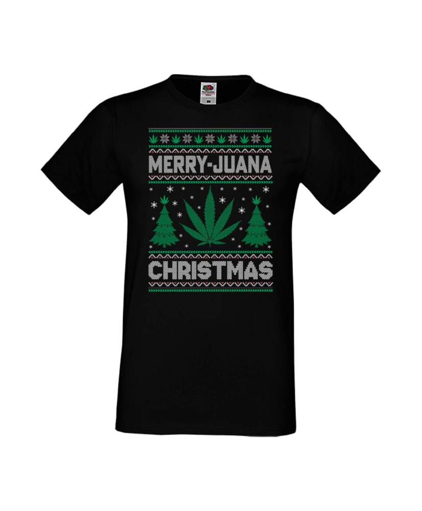 Мъжка Коледна Тениска Christmas Holiday Merry Juana Christma