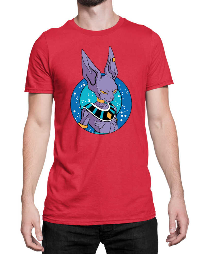 Мъжка Тениска Dragon Ball Z Beerus Cat God Мъжка Тениска Dragon Ball Z Beerus Cat God