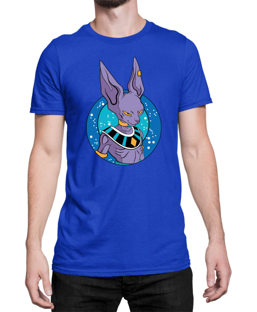 Мъжка Тениска Dragon Ball Z Beerus Cat God Мъжка Тениска Dragon Ball Z Beerus Cat God