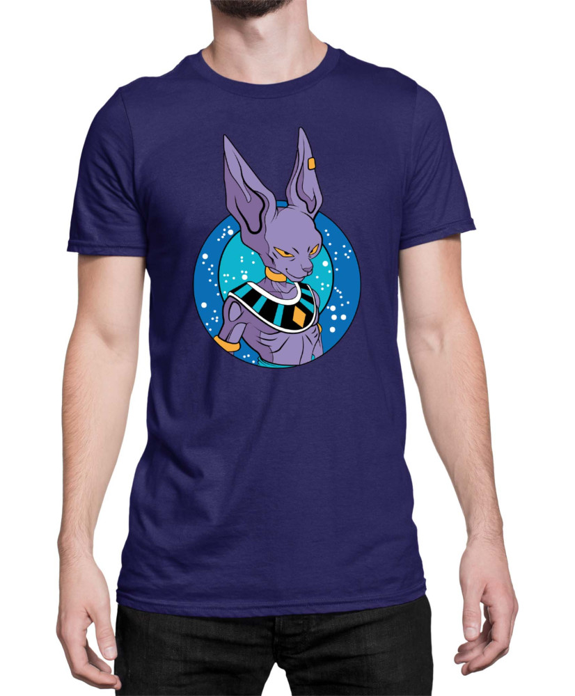 Мъжка Тениска Dragon Ball Z Beerus Cat God Мъжка Тениска Dragon Ball Z Beerus Cat God