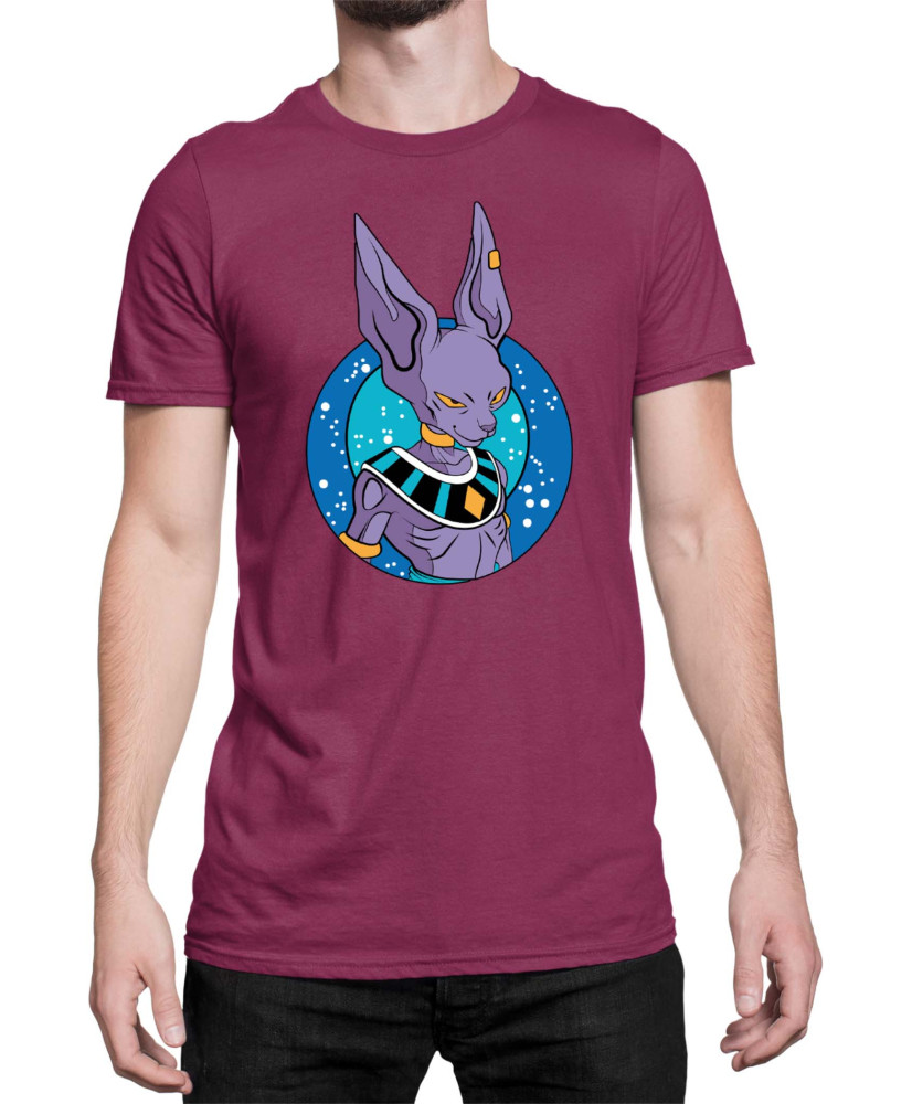 Мъжка Тениска Dragon Ball Z Beerus Cat God Мъжка Тениска Dragon Ball Z Beerus Cat God