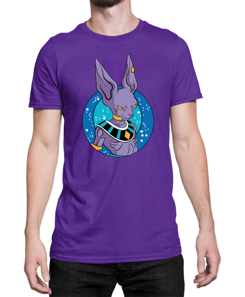 Мъжка Тениска Dragon Ball Z Beerus Cat God Мъжка Тениска Dragon Ball Z Beerus Cat God