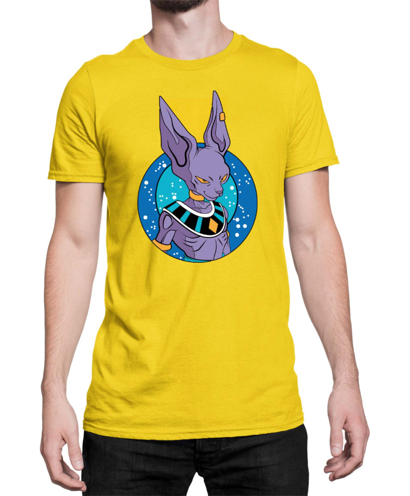 Мъжка Тениска Dragon Ball Z Beerus Cat God Мъжка Тениска Dragon Ball Z Beerus Cat God