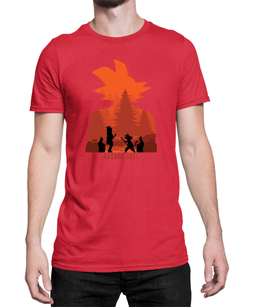 Мъжка Тениска Dragon Ball Z Gokusilhouette Мъжка Тениска Dragon Ball Z Gokusilhouette