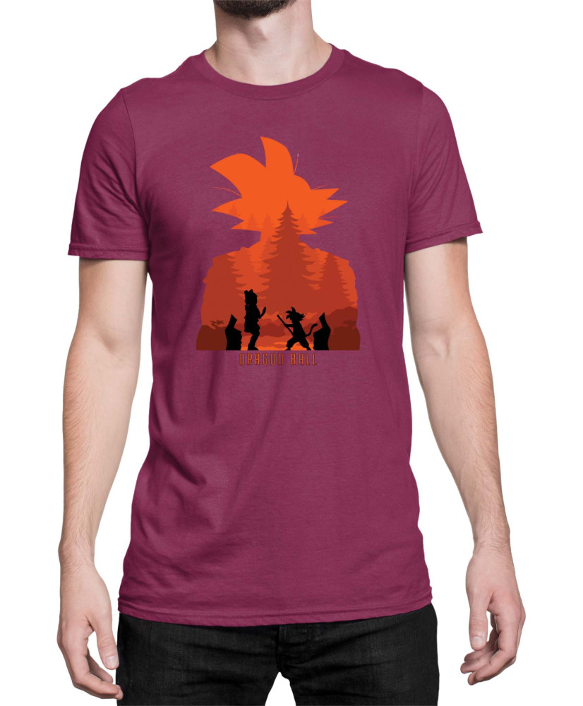 Мъжка Тениска Dragon Ball Z Gokusilhouette Мъжка Тениска Dragon Ball Z Gokusilhouette