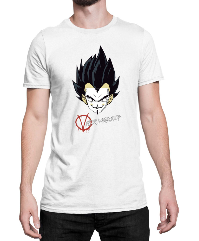 Мъжка Тениска Dragon Ball Z V For Vegeta Мъжка Тениска Dragon Ball Z V For Vegeta