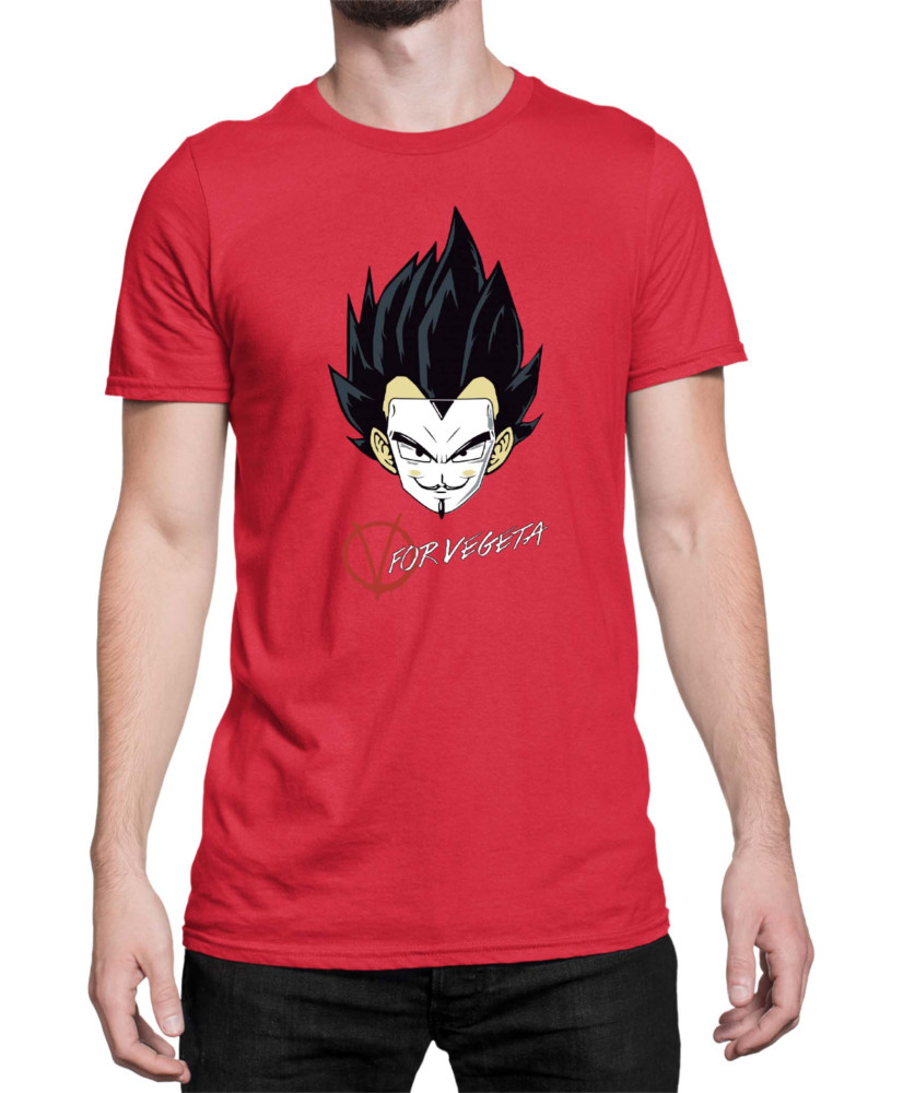 Мъжка Тениска Dragon Ball Z V For Vegeta Мъжка Тениска Dragon Ball Z V For Vegeta