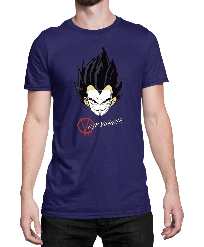 Мъжка Тениска Dragon Ball Z V For Vegeta Мъжка Тениска Dragon Ball Z V For Vegeta