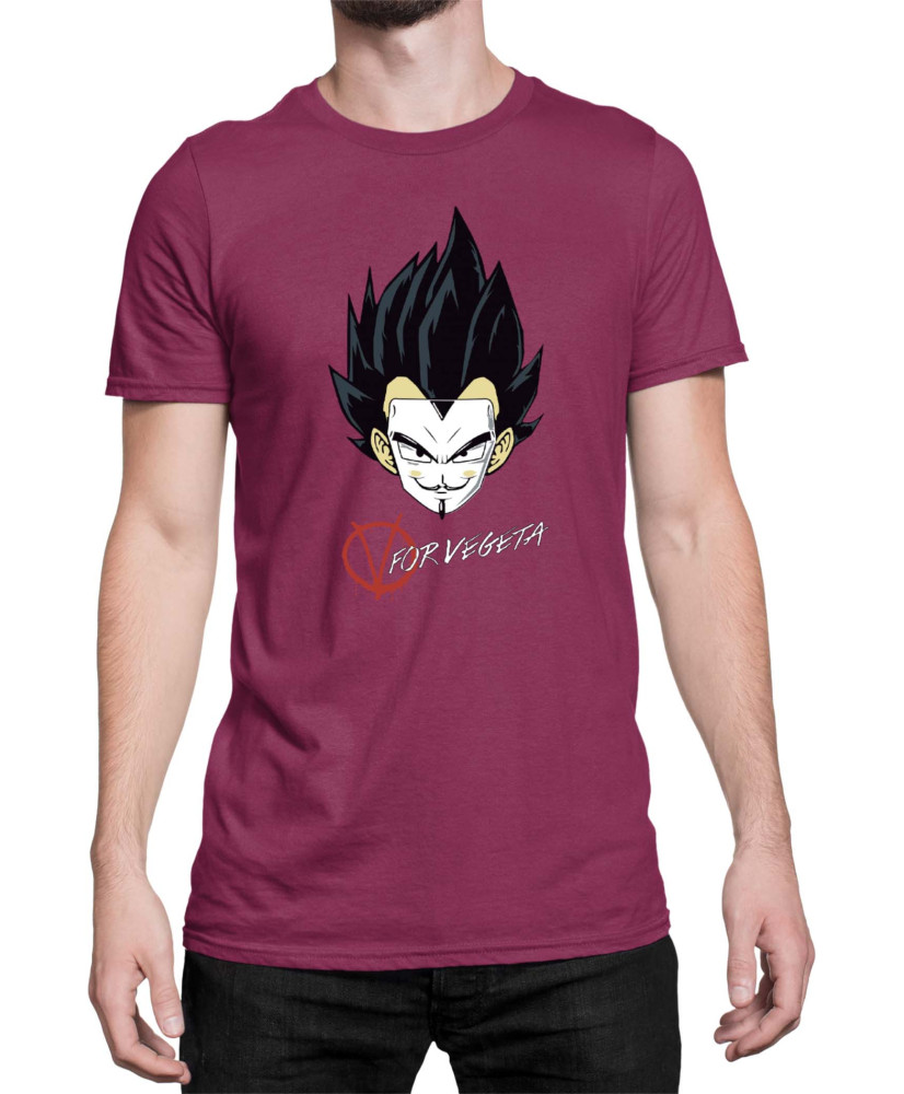Мъжка Тениска Dragon Ball Z V For Vegeta