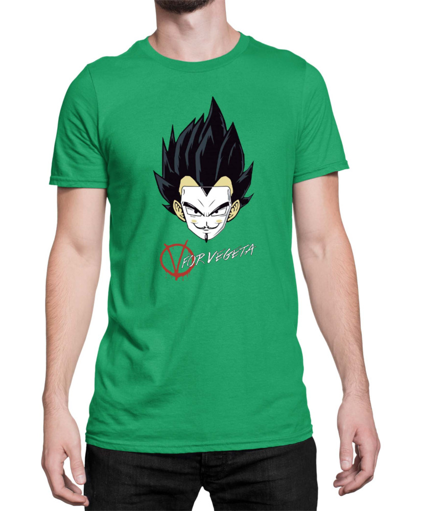 Мъжка Тениска Dragon Ball Z V For Vegeta Мъжка Тениска Dragon Ball Z V For Vegeta