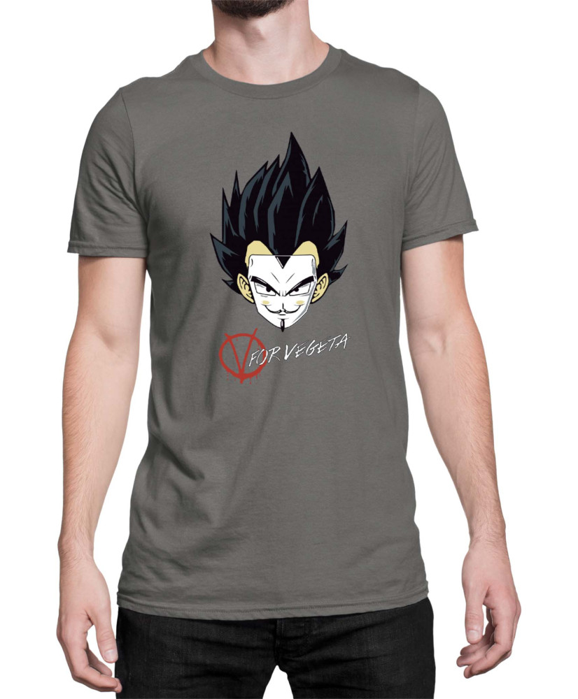 Мъжка Тениска Dragon Ball Z V For Vegeta Мъжка Тениска Dragon Ball Z V For Vegeta