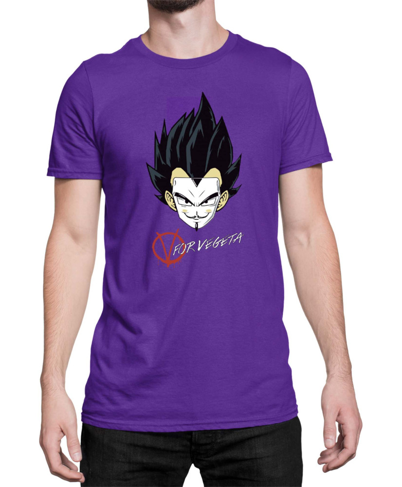 Мъжка Тениска Dragon Ball Z V For Vegeta Мъжка Тениска Dragon Ball Z V For Vegeta