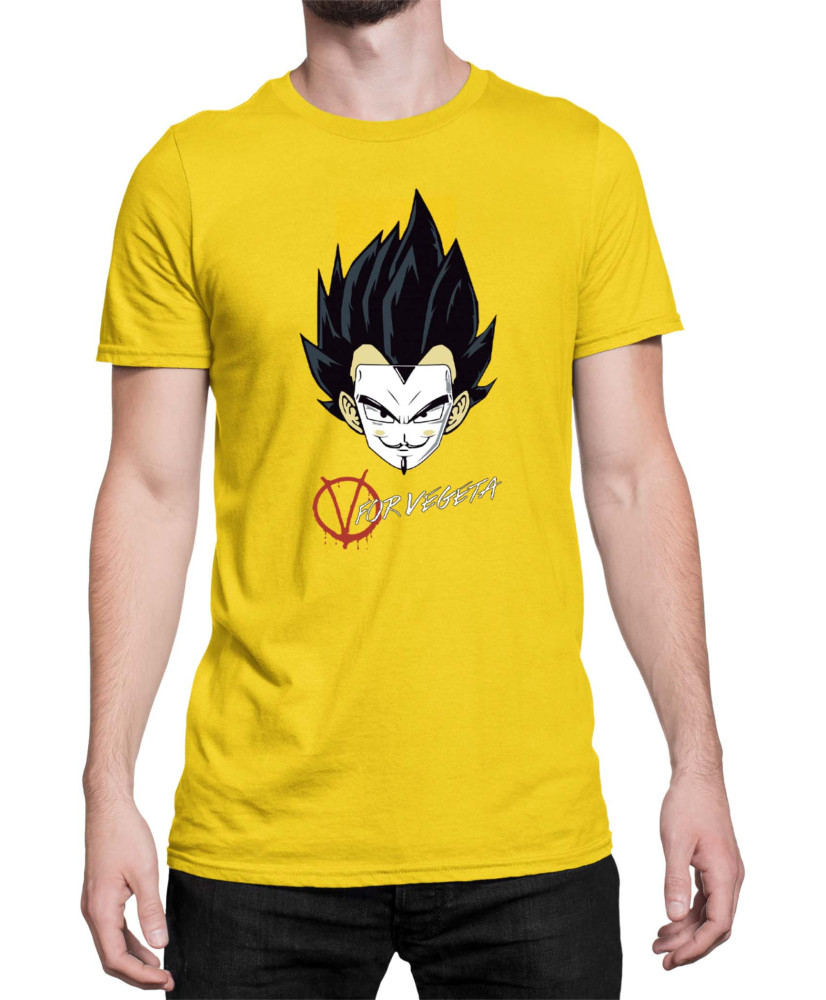 Мъжка Тениска Dragon Ball Z V For Vegeta Мъжка Тениска Dragon Ball Z V For Vegeta